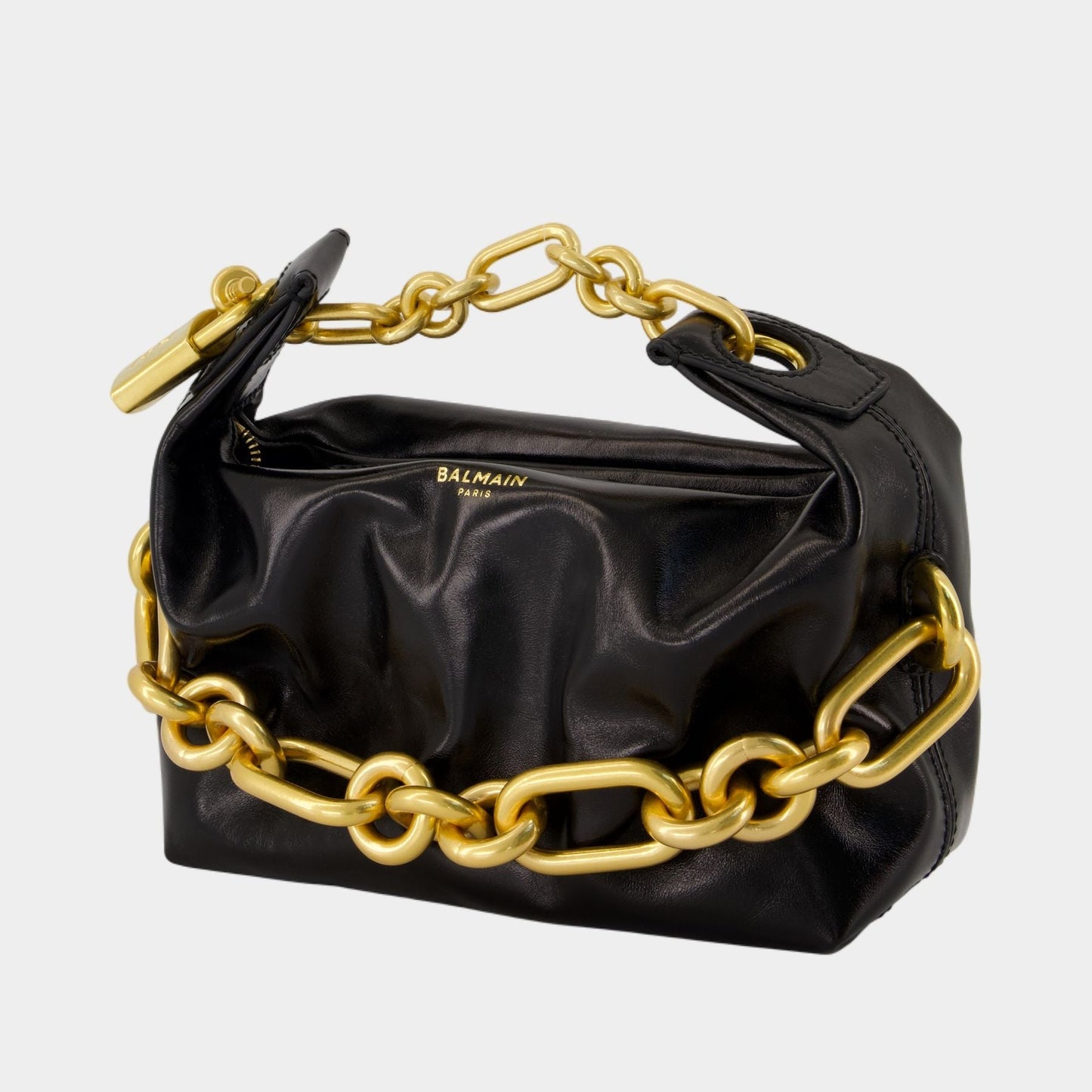 Sac Porté Épaule Sync Mini - Balmain - Cuir - Noir