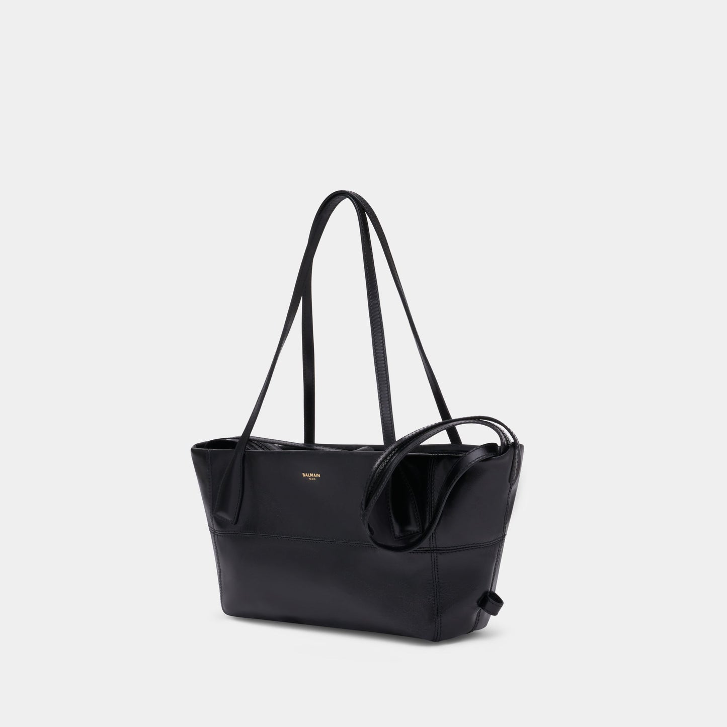 Sac Porté Épaule Track Zip Small - Cuir - Noir — Kovancy