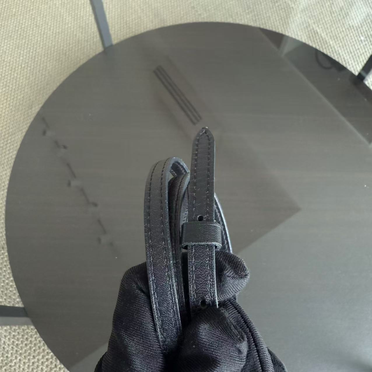 Petite Malle - Sac bandoulière en cuir noir EPI - Kovancy