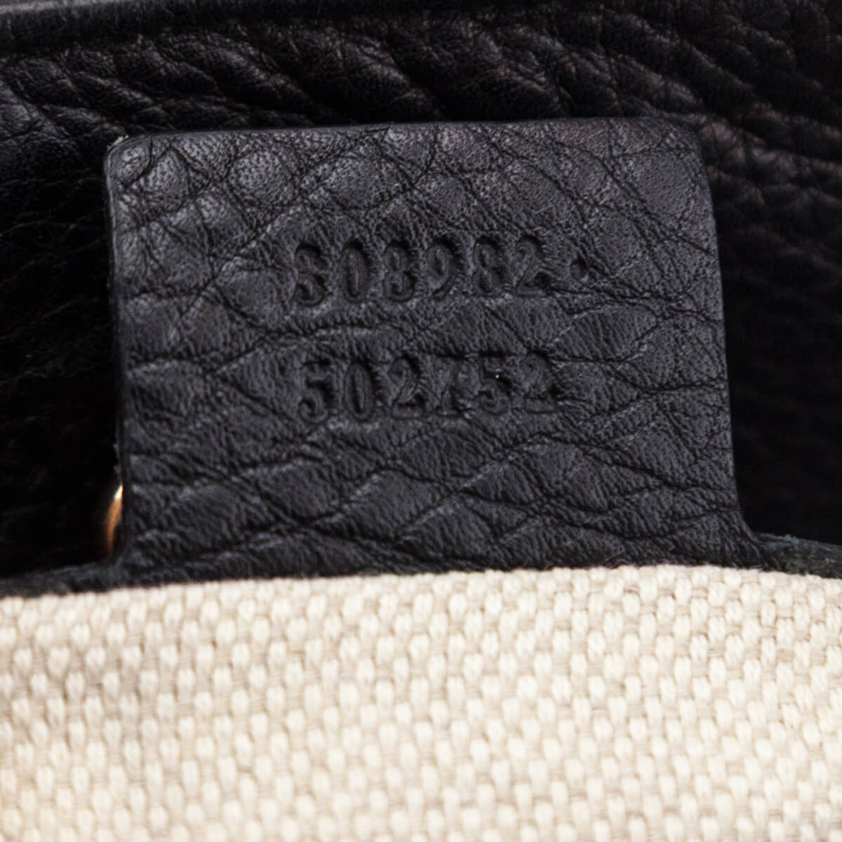 Gucci Black Pebbled Calfskin