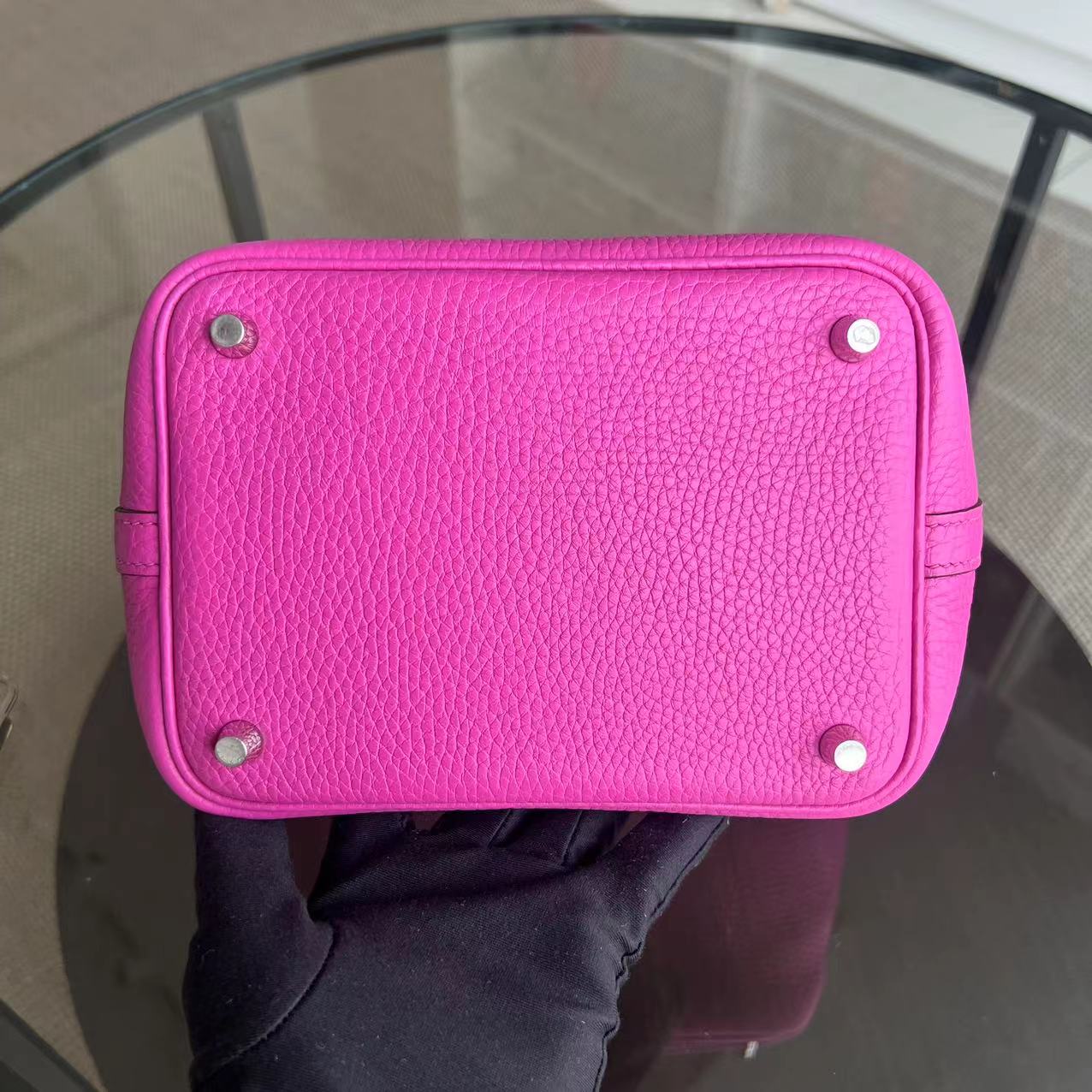 Picotin 18 Clémence C Stamp Rose vif Quincaillerie argentée — Kovancy