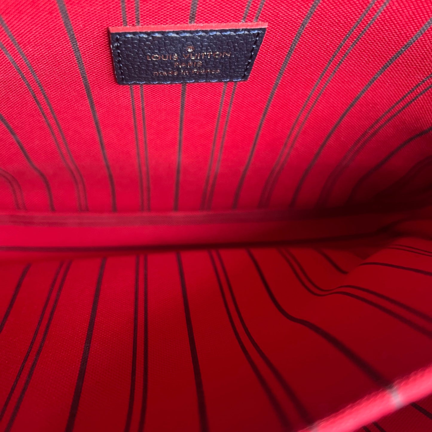 Kovancy - Pochette Metis - Empreinte Monogram Marine Rouge Bleu Marine Or Quincaillerie
