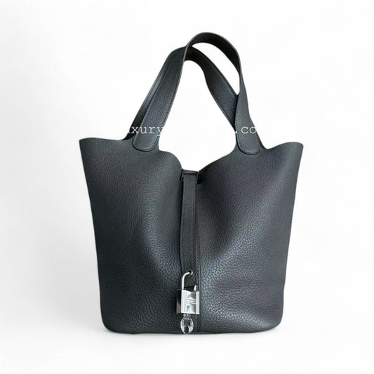 Hermes Picotin 22 - Clémence TC Vert Bronze Palladium Accastillage Argent