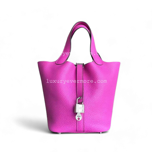 Picotin 18 Clémence C Stamp Rose vif Quincaillerie argentée — Kovancy