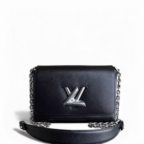 Kovancy - Twist Medium MM - Cuir EPI Noir Quincaillerie Argentée