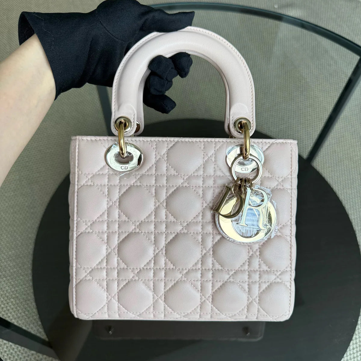 Lady Petit ABC - Cannage Lambskin MyABC Rose clair Quincaillerie dorée — Kovancy