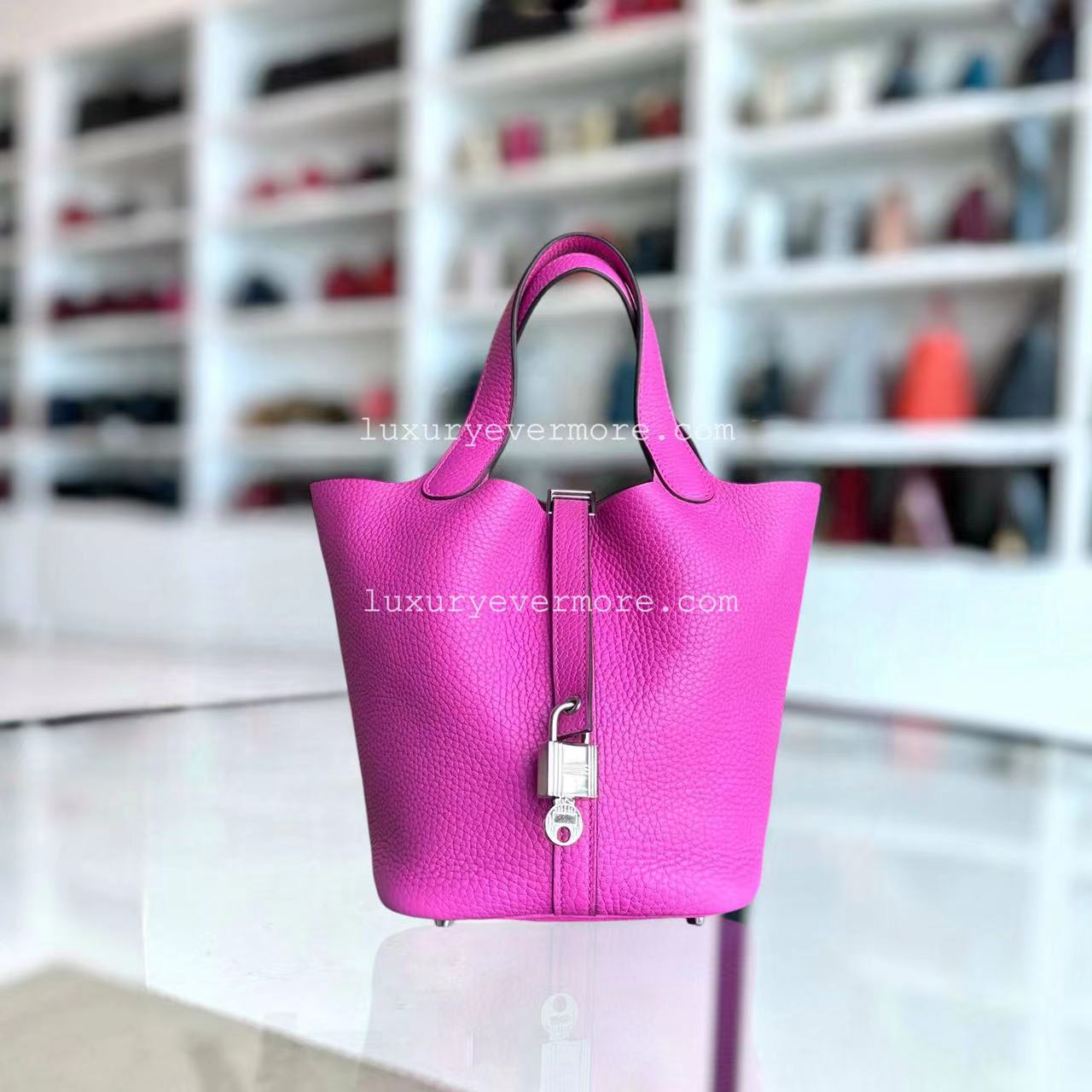 Picotin 18 Clémence C Stamp Rose vif Quincaillerie argentée — Kovancy