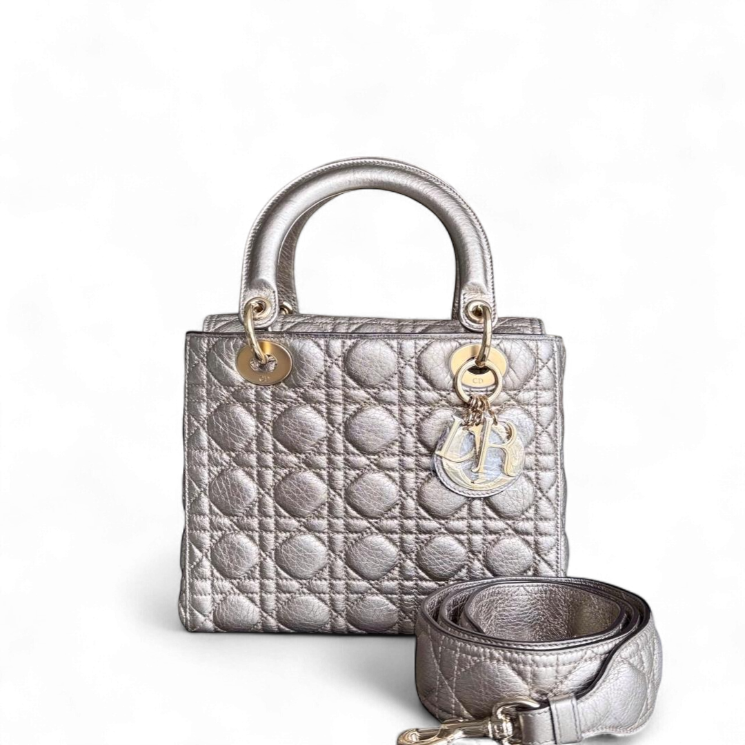 Lady Rabat moyen - Cannage Métallique Doré Quincaillerie Dorée — Kovancy
