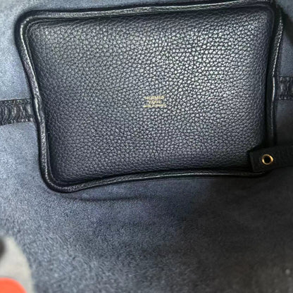 Hermes Picotin 18 - Estampille T Clémence Bleu Nuit Quincaillerie Dorée