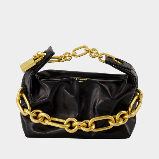 Sac Porté Épaule Sync Mini - Balmain - Cuir - Noir