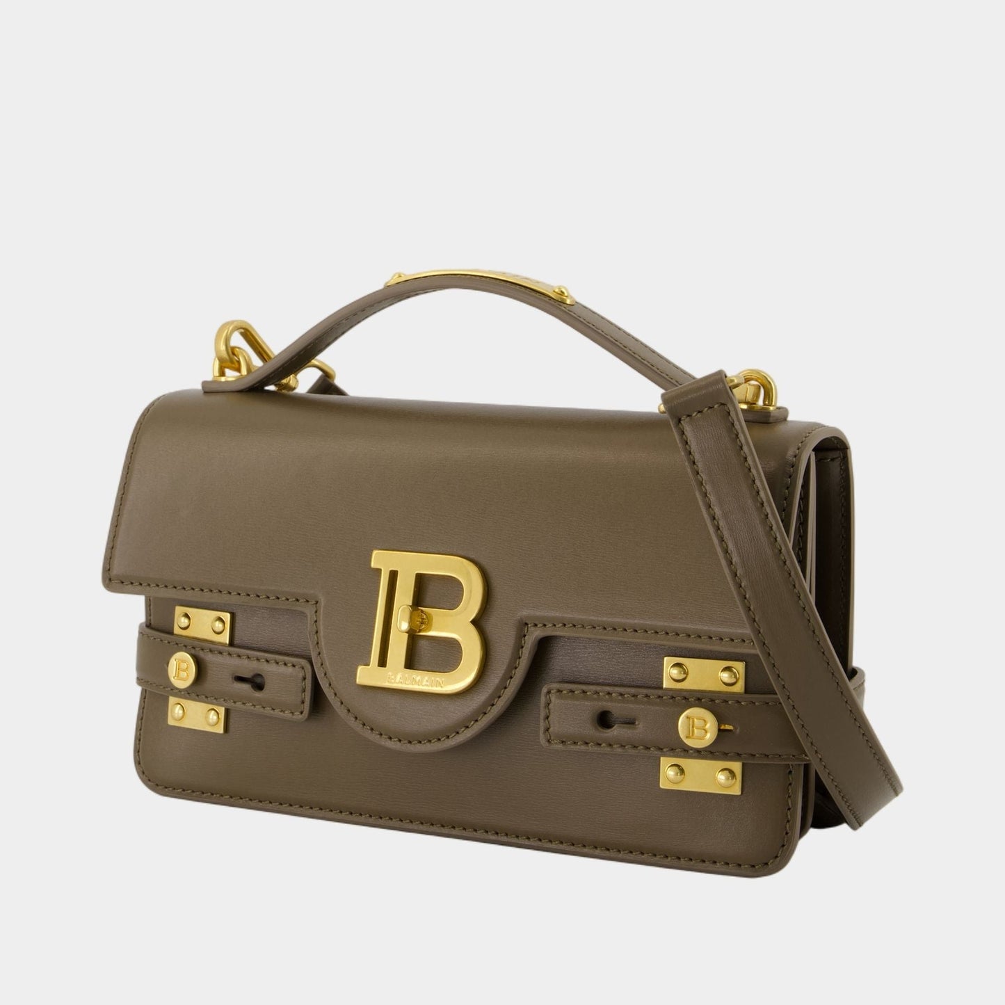 Sac Porté Épaule B-Buzz 24 - Cuir - Kaki — Kovancy