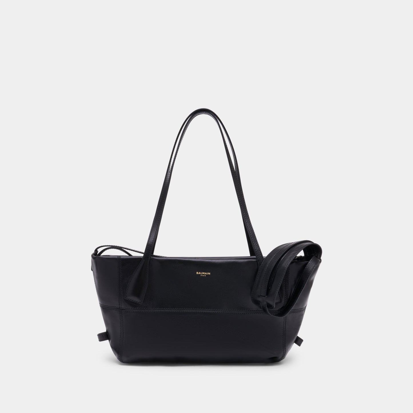 Sac Porté Épaule Track Zip Small - Cuir - Noir — Kovancy