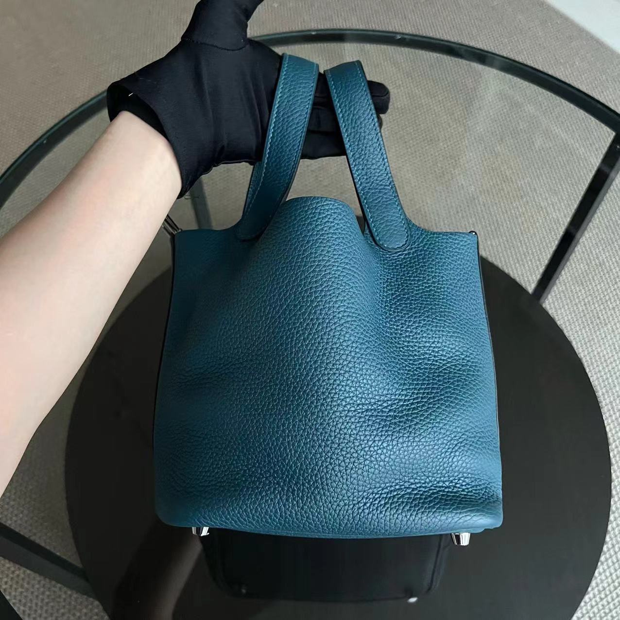 Picotin 18 - Clémence TC Stamp A Bleu Quincaillerie Argent — Kovancy