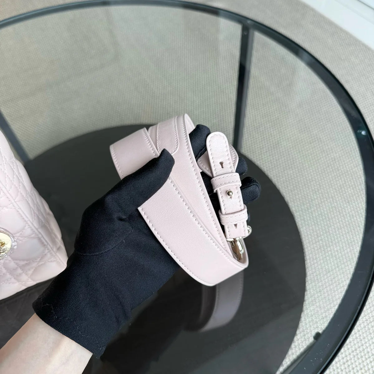 Lady Petit ABC - Cannage Lambskin MyABC Rose clair Quincaillerie dorée — Kovancy