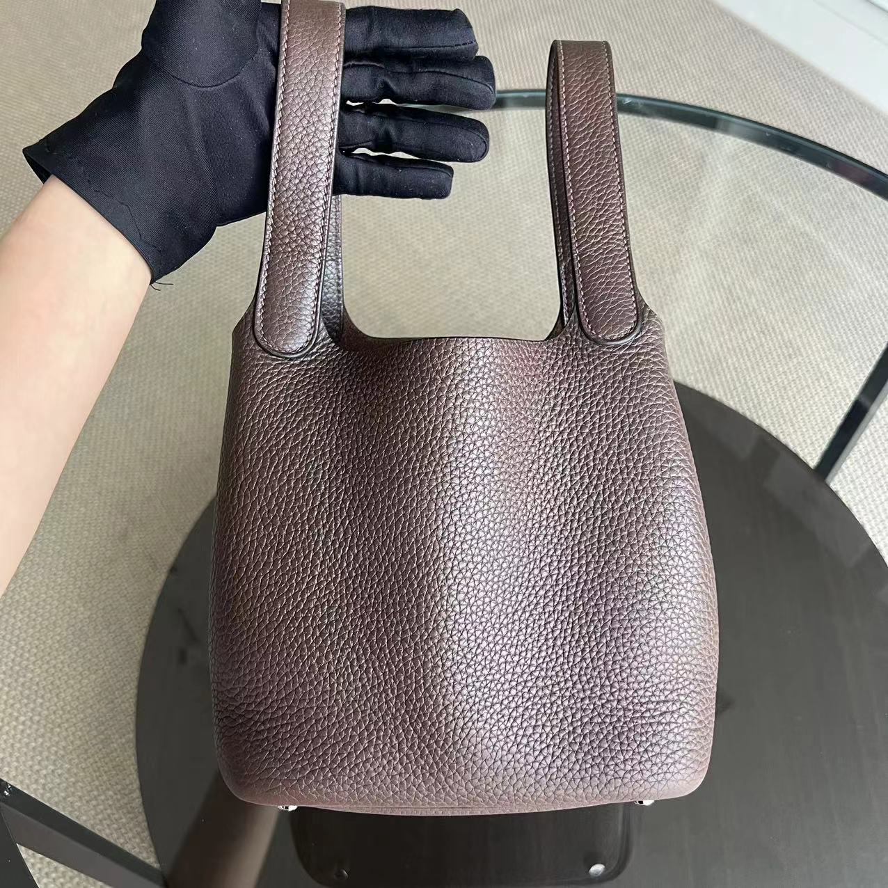 Picotin 18 - Estampille Clémence Macassar Carré Q Quincaillerie en palladium — Kovancy