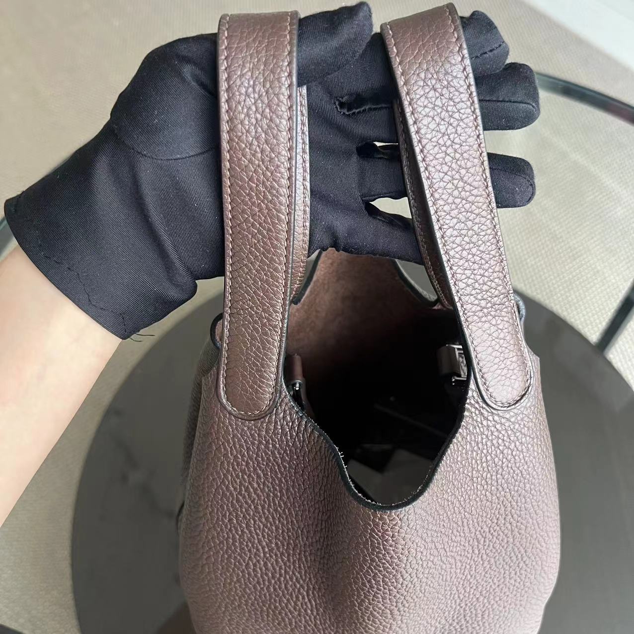 Picotin 18 - Estampille Clémence Macassar Carré Q Quincaillerie en palladium — Kovancy