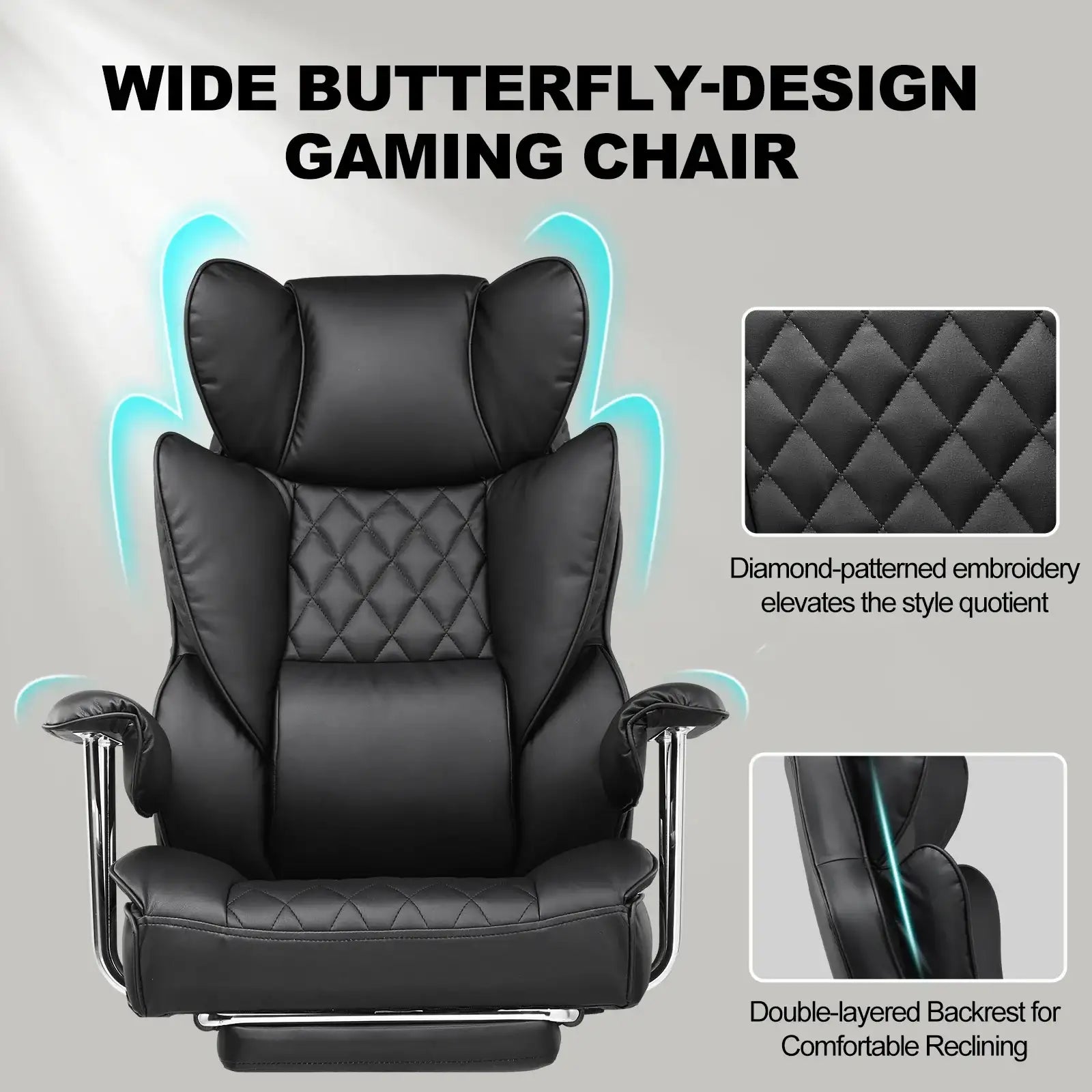 Kovancy Zenith Executive — Ergonomic Gaming Throne with Integrated Power-Nap Footrest - Kovancy
