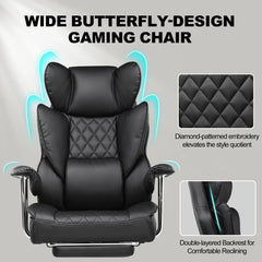 Kovancy Zenith Executive — Ergonomic Gaming Throne with Integrated Power-Nap Footrest - Kovancy