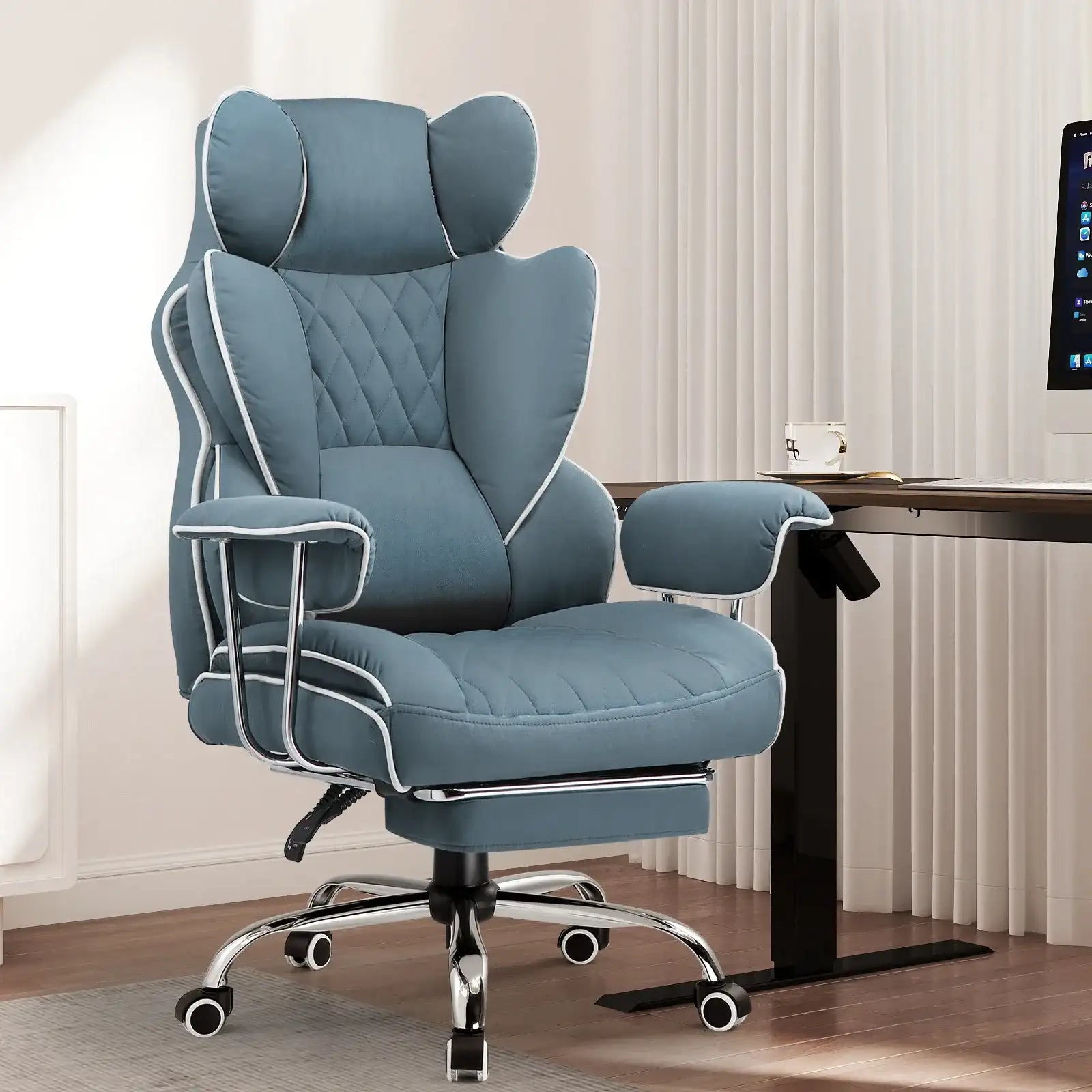 Kovancy Zenith Executive — Ergonomic Gaming Throne with Integrated Power-Nap Footrest - Kovancy