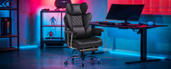 Kovancy Zenith Executive — Ergonomic Gaming Throne with Integrated Power-Nap Footrest - Kovancy