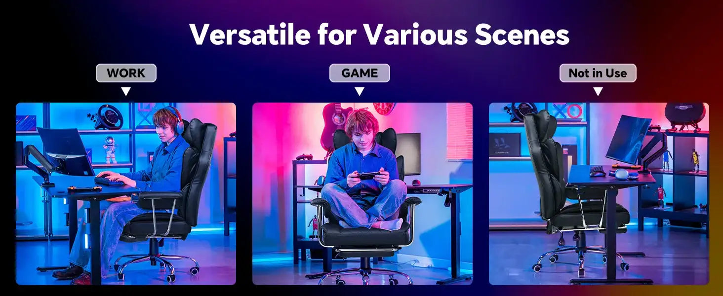 Kovancy Zenith Executive — Ergonomic Gaming Throne with Integrated Power-Nap Footrest - Kovancy