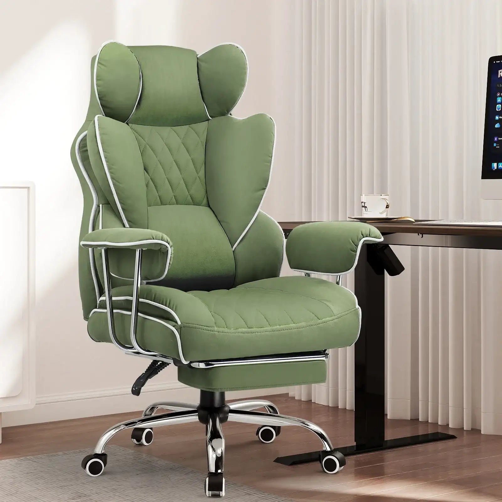 Kovancy Zenith Executive — Ergonomic Gaming Throne with Integrated Power-Nap Footrest - Kovancy