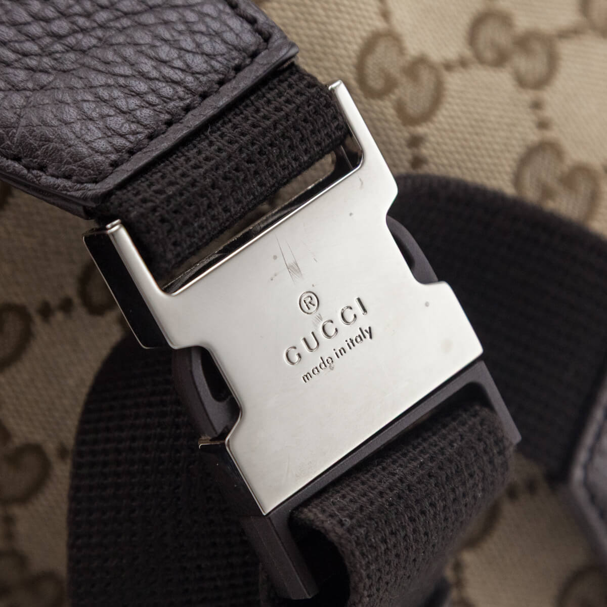 Gucci Beige Canvas Belt Bag