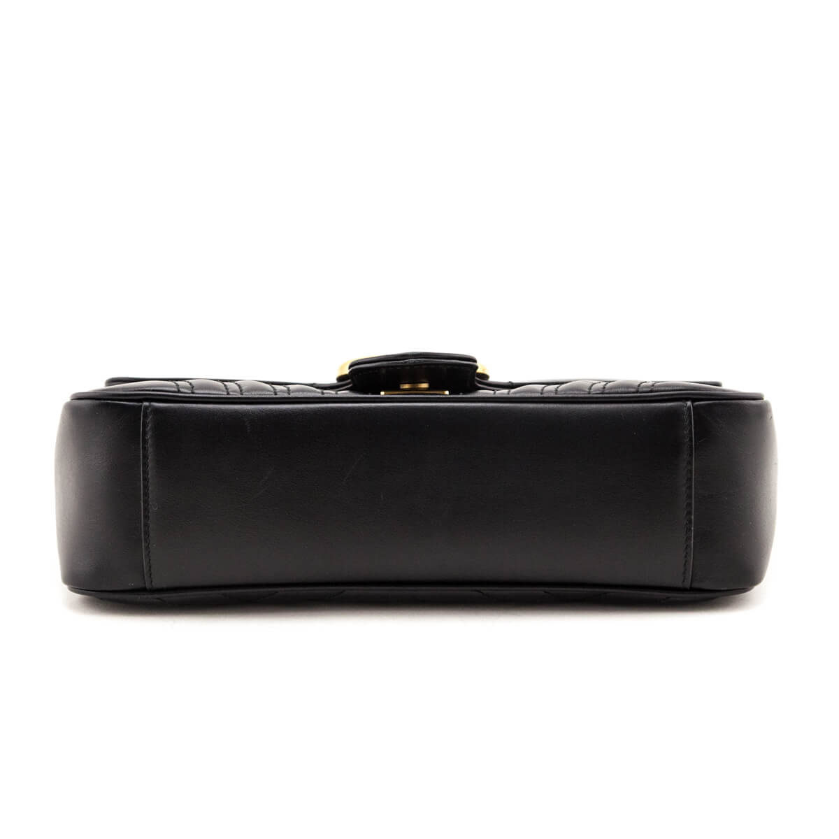 Gucci Black Calfskin Matelasse Small GG Marmont Shoulder Bag