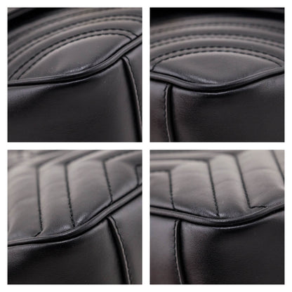 Gucci Black Calfskin Matelasse Small GG Marmont Shoulder Bag