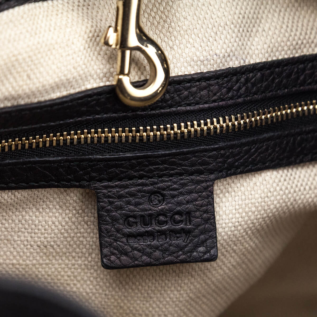 Gucci Black Pebbled Calfskin