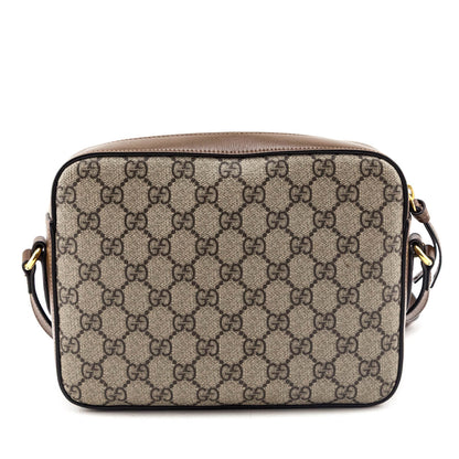 Gucci Brown GG Supreme Monogram Small Horsebit 1955 Shoulder Bag