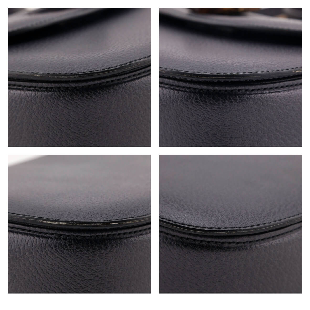 Gray Grained Calfskin Bamboo Top Handle Bag — Kovancy