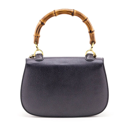 Gucci Gray Grained Calfskin Bamboo