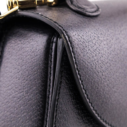 Gucci Gray Grained Calfskin Bamboo