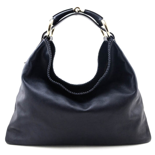 Gucci Navy Horsebit Large Hobo
