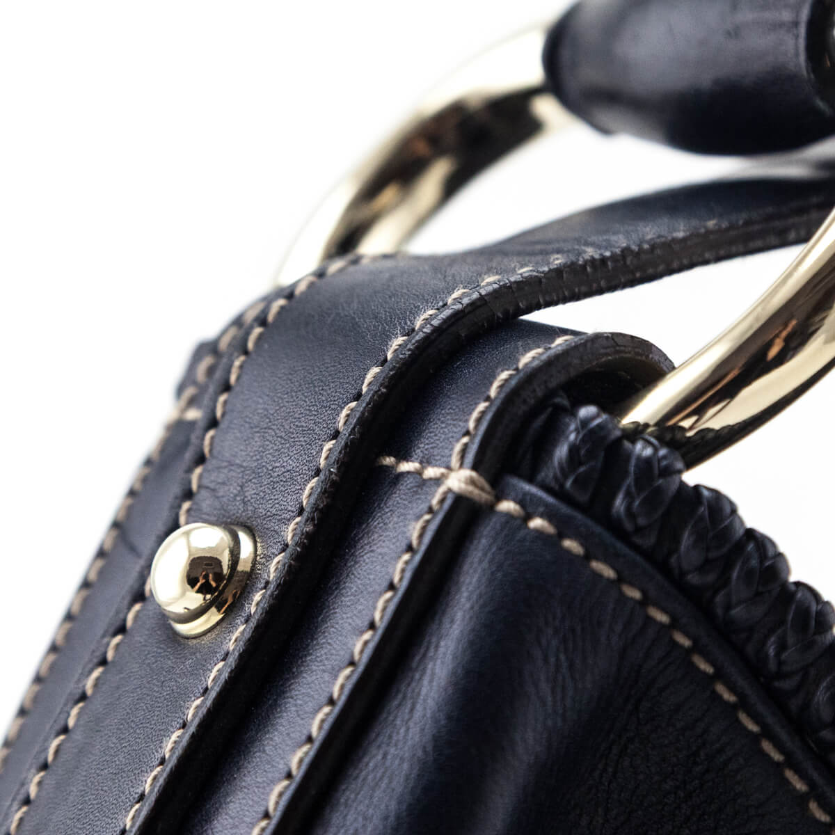 Navy Horsebit Large Hobo — Kovancy