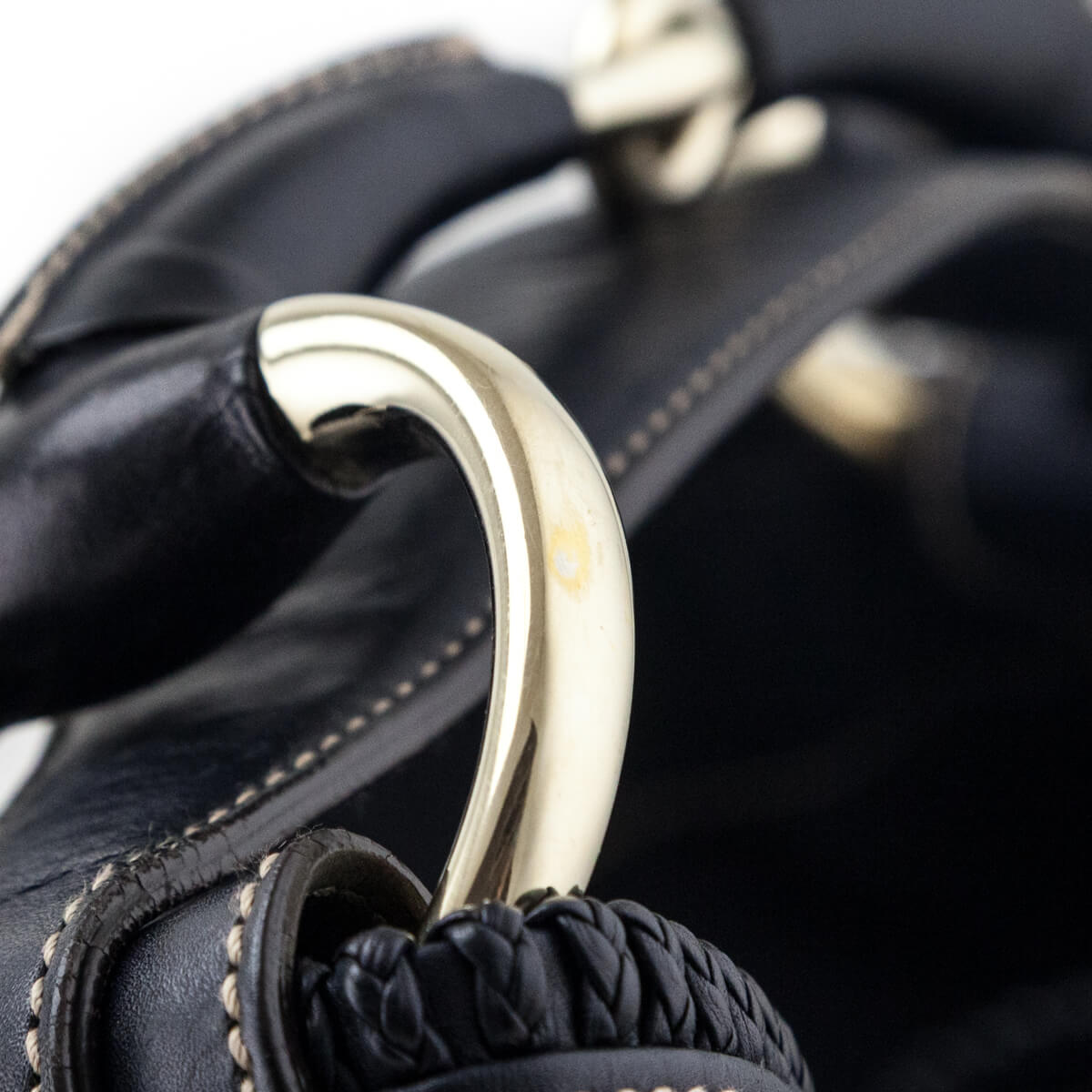 Navy Horsebit Large Hobo — Kovancy
