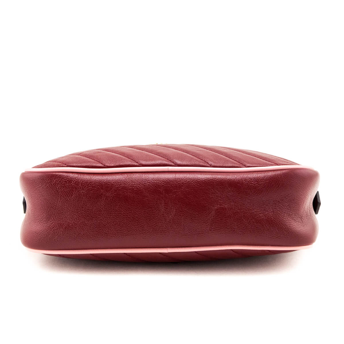 Gucci New Cherry & Wild Rose Matelasse Diagonal Small Torchon GG Marmont Chain Shoulder Bag