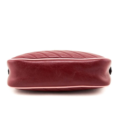 Gucci New Cherry & Wild Rose Matelasse Diagonal Small Torchon GG Marmont Chain Shoulder Bag