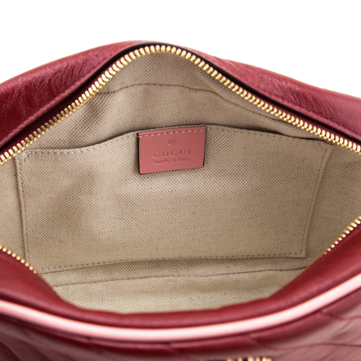 Gucci New Cherry & Wild Rose Matelasse Diagonal Small Torchon GG Marmont Chain Shoulder Bag