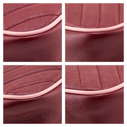 Gucci New Cherry & Wild Rose Matelasse Diagonal Small Torchon GG Marmont Chain Shoulder Bag