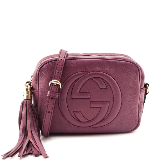 Gucci Peonia Pebbled Calfskin Soho Disco Crossbody