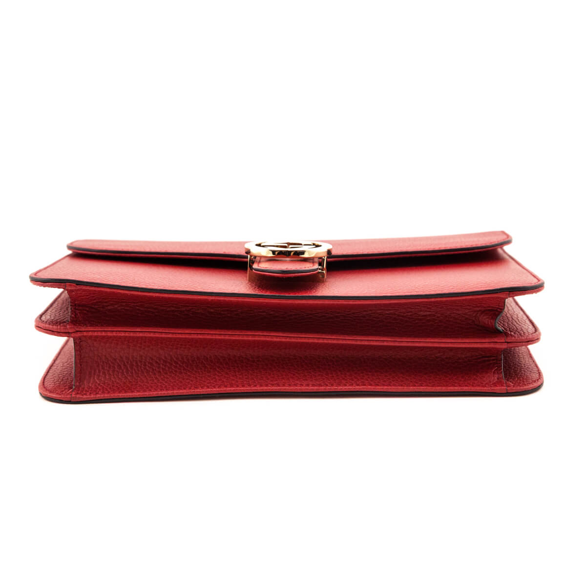 Red Dollar Calfskin Interlocking G Shoulder Bag — Kovancy