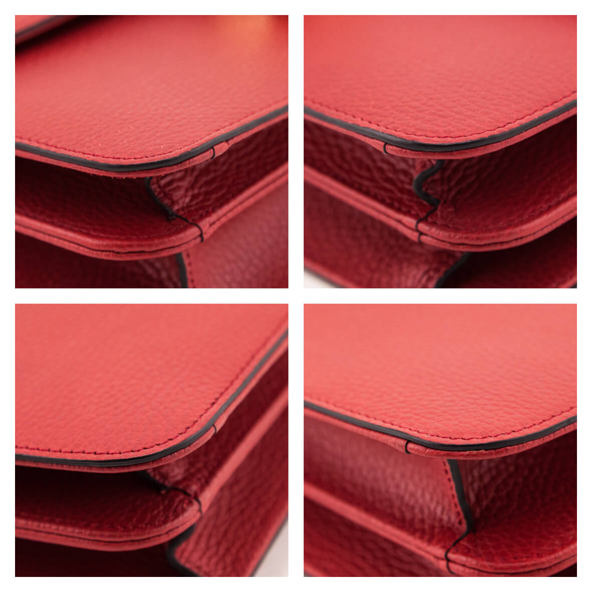 Red Dollar Calfskin Interlocking G Shoulder Bag — Kovancy