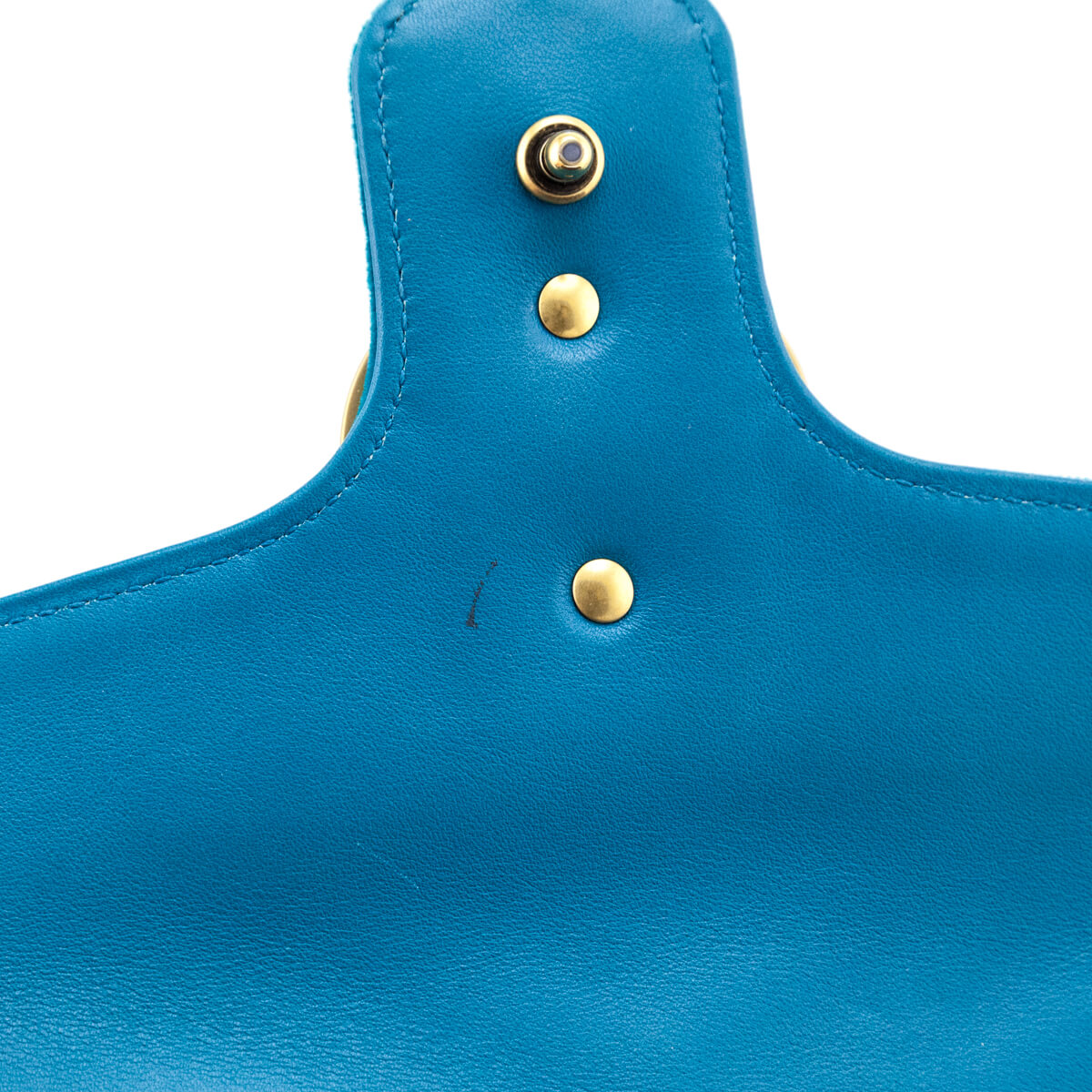 Teal Velvet Matelasse Small GG Marmont Shoulder Bag — Kovancy