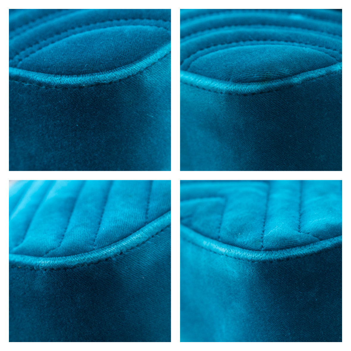 Teal Velvet Matelasse Small GG Marmont Shoulder Bag — Kovancy
