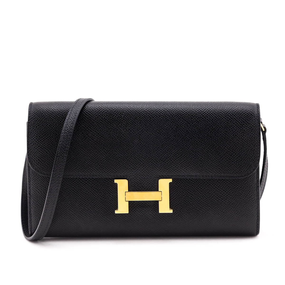 Hermes Black Epsom Constance Long To Go Wallet
