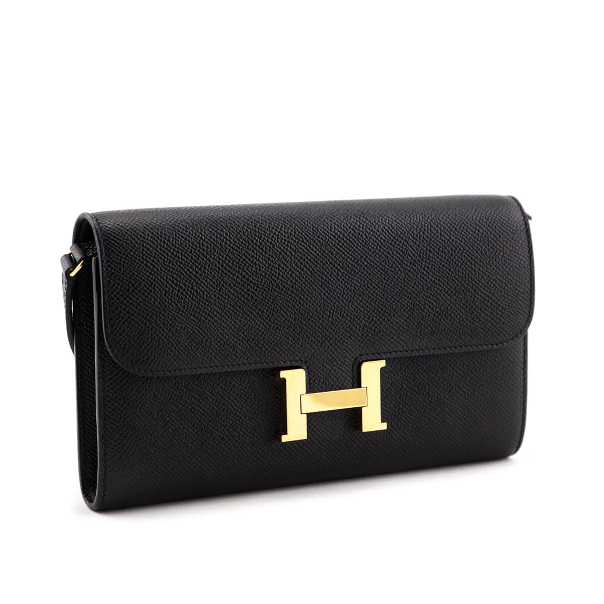 Hermes Black Epsom Constance Long To Go Wallet