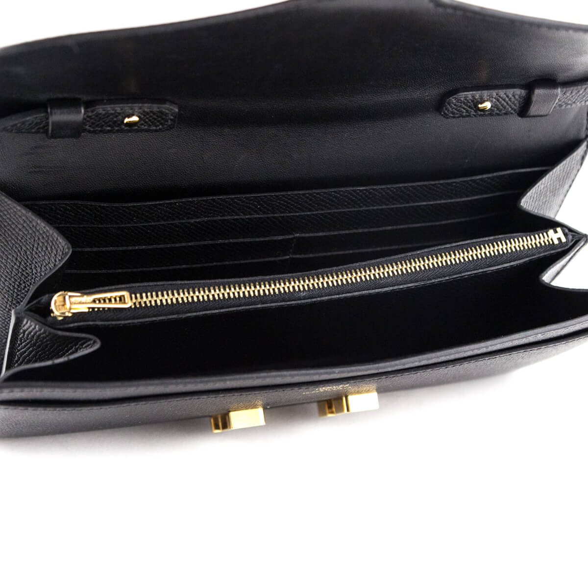 Hermes Black Epsom Constance Long To Go Wallet