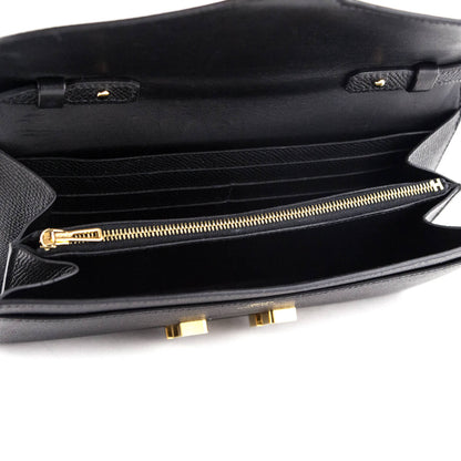 Hermes Black Epsom Constance Long To Go Wallet
